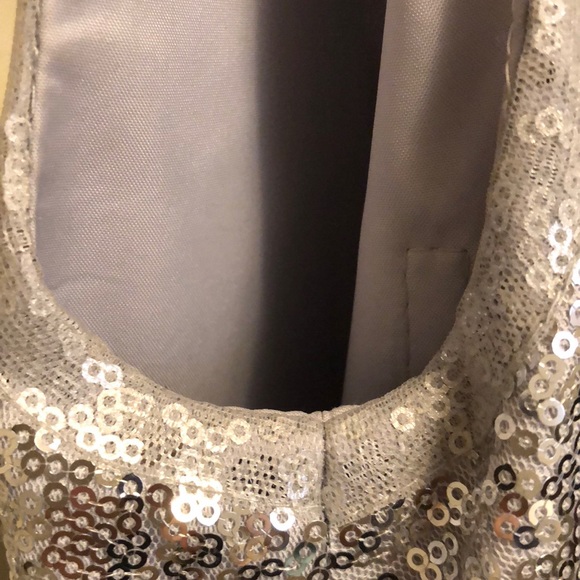 Floor length silver sequins gown - Picture 3 of 6